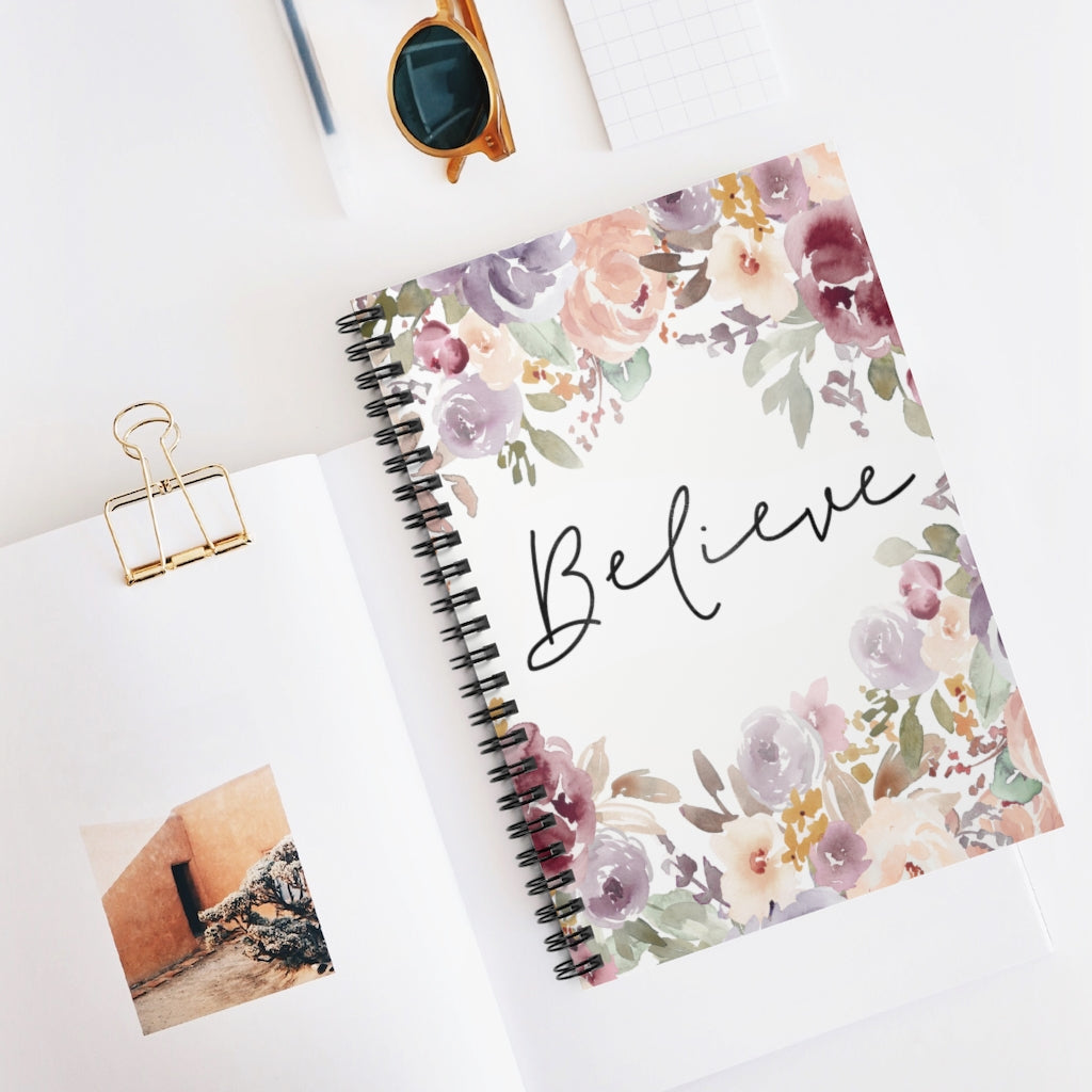 Vigifsana Meaningful Quote Believe Spiral Notebook - Ruled Line 118 Pages Lined Notebook