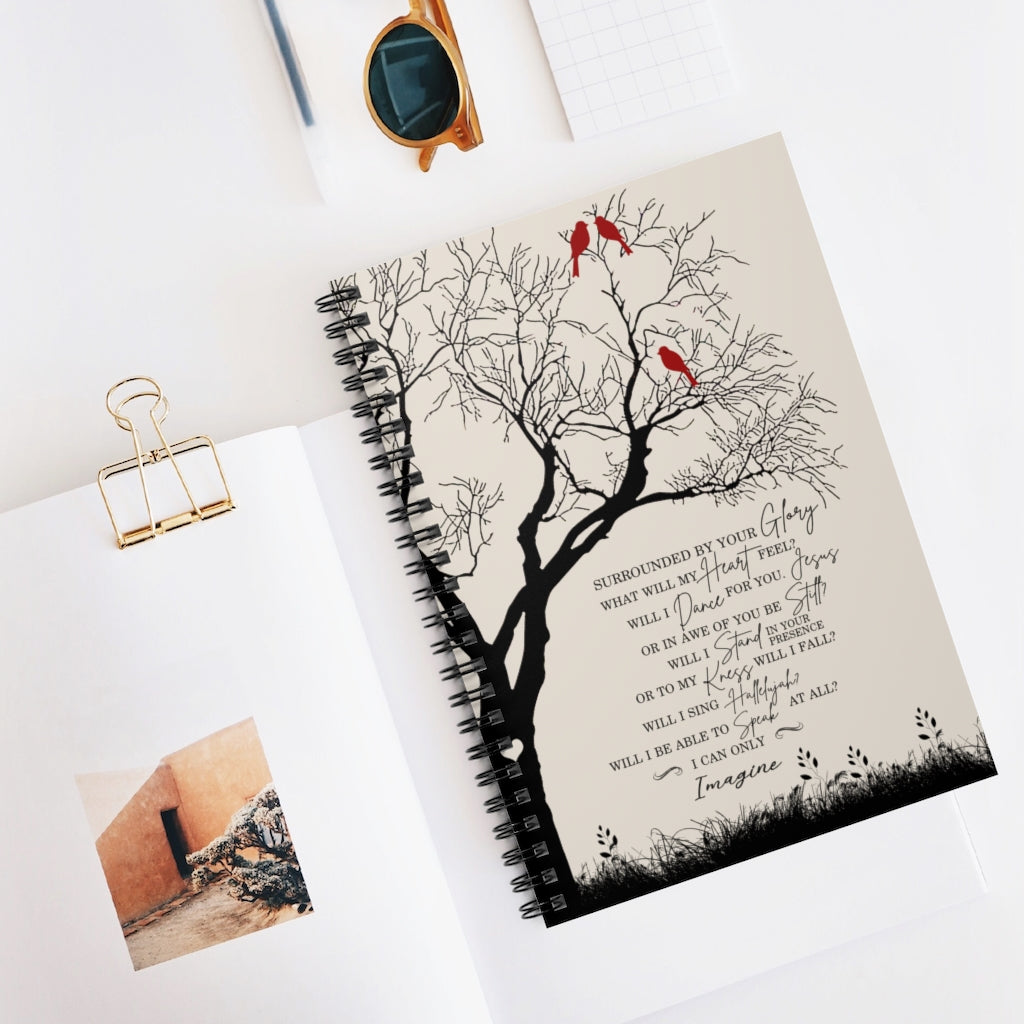Spiral Notebook - Ruled Line Surrounded by Your Glory What Will My Heart Feel Gallery Wrapped Framed Poster Prints Baby Journal  Keepsake Spiral Notebook Gift On Birthday