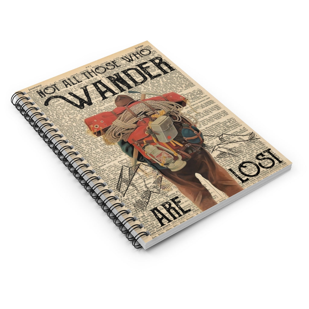 Classic Ruled Notebook Mountaineering Not All Those Who Wander Are Lost Spiral Notebook School Smart Spiral Subject College Ruled Notebook Mum Gift Stationery Gift Sets For Child Job Journal