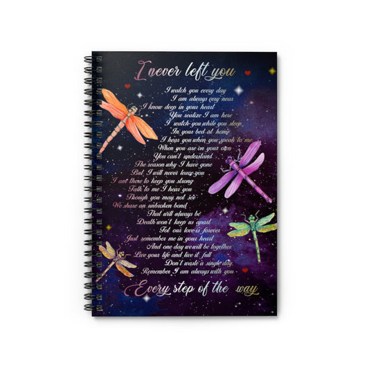 Spiral Notebook - Ruled Line Blanket - Dragonfly - I Never Left You Blanket Gifts Gift On Birthday Meaningful Quote  Inspirational Ideas