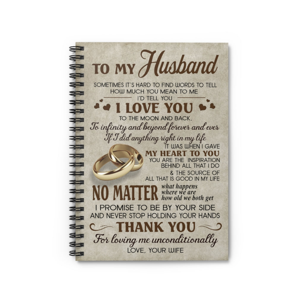 Vigifsana Notebook Journals to My Husband I Gave My Heart to You Spiral Notebook Subject Notebooks, Friendly Notebook Personalized Journal for Man - Woman Job Journal