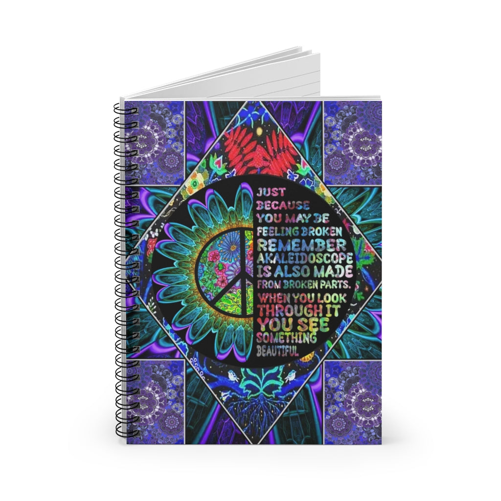 Vigifsana Wide Ruled Paper Fix Just Because You May Be Feeling Broken Remember Spiral Notebook Cover Spiral Organization Book Personalized Journal for Man - Woman