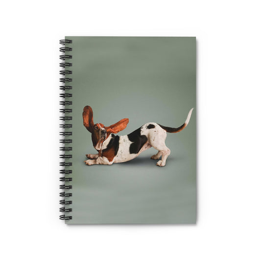 Spiral Notebook Yoga Pose Basset Hound School Smart Spiral Subject College Ruled Notebook Friendly Notebook Awesome Happy Birthday Gift