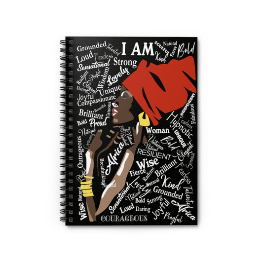 Spiral Notebook Art I Am Strong Africa Women, Black Lives Matter Quote, Feminist Print, Black Right, Black Girl Art, Gift for Her, Girl Power Great Gifts Birthday, X-mas
