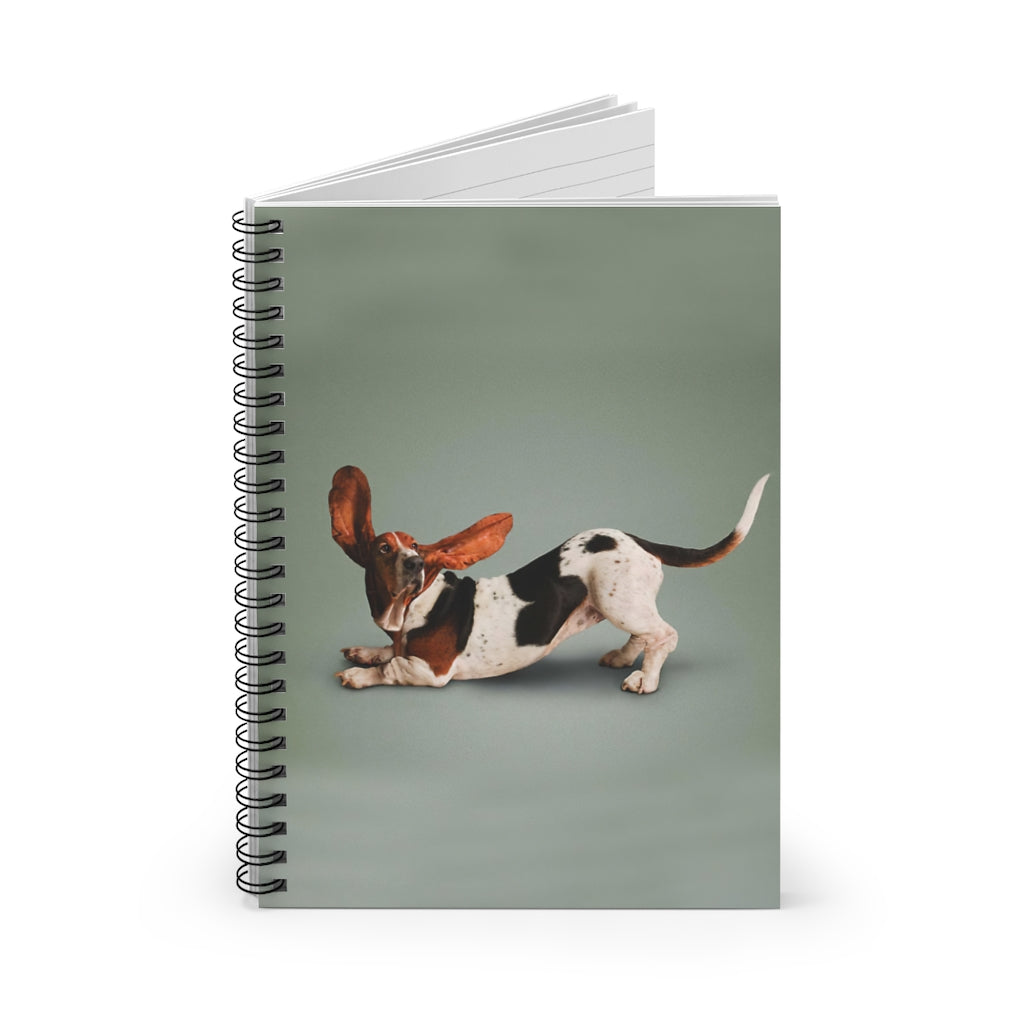 Spiral Notebook Yoga Pose Basset Hound School Smart Spiral Subject College Ruled Notebook Friendly Notebook Awesome Happy Birthday Gift