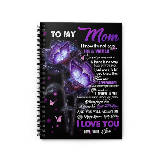 Spiral Notebook TO MY MOM FROM SON BUTTERFLY-gigapixel