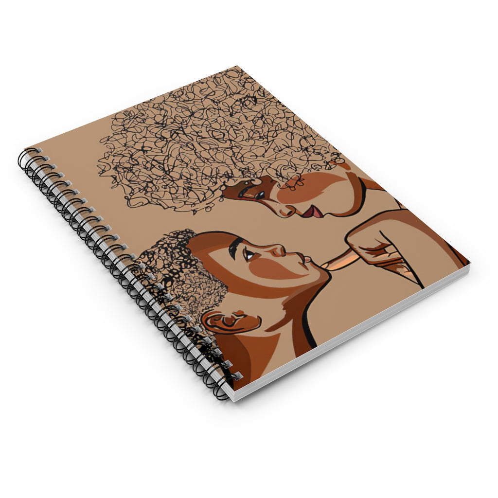 Spiral Notebook - Ruled Line Portrait of Black Mother And Son Baby Journal  Keepsake Spiral Notebook Gift On Birthday