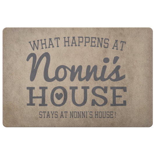 What Happens at Nonni's House Doormat - Cute Nonni Gift, Nonni Doormat, Gift for Nonni, Grandparents Day Gift, Nonni, Nonni