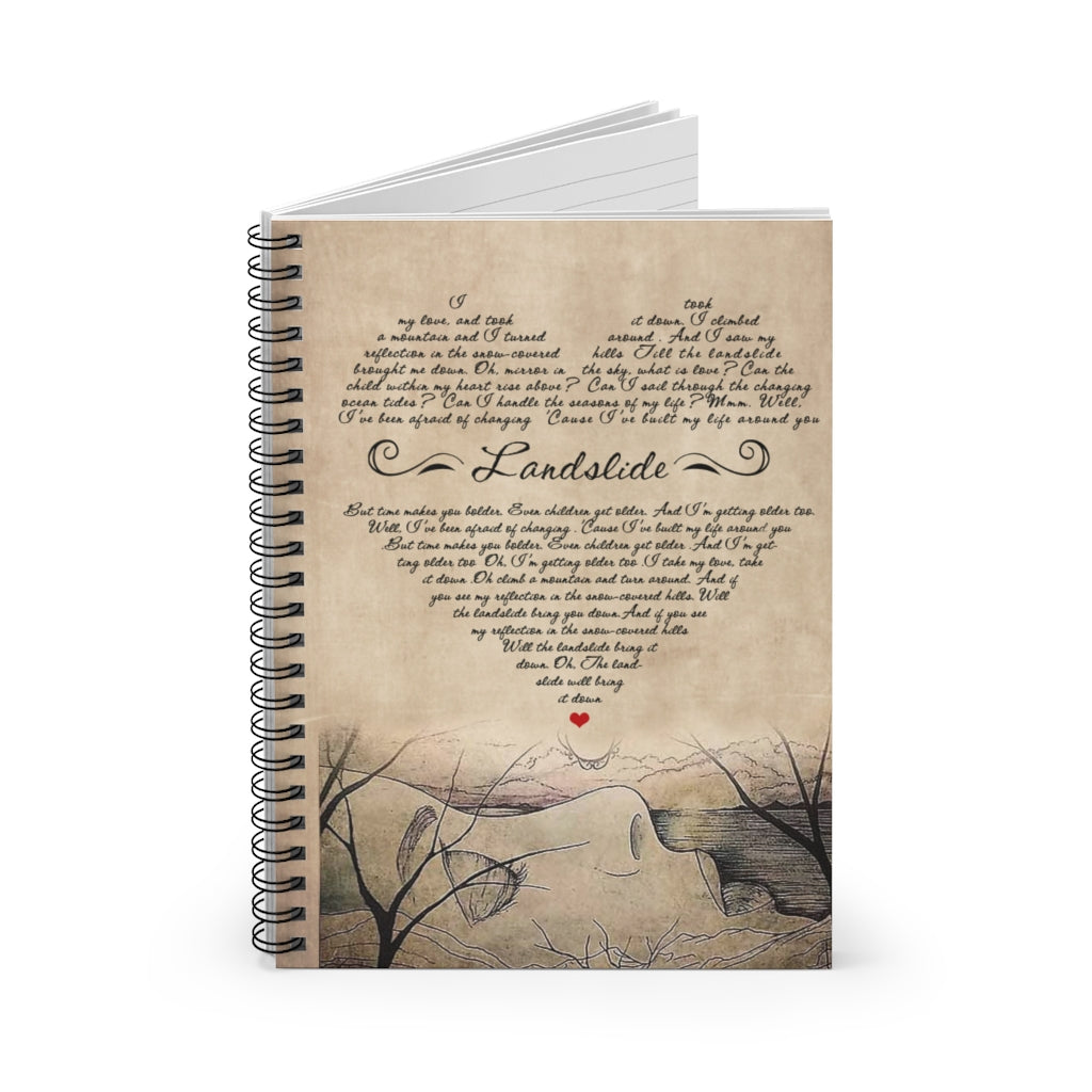 Spiral Notebook - Ruled Line Lyrics, Print, Favorite Life Becoming Album Gifts for Music Lover Gifts for Student on Birthday, Halloween