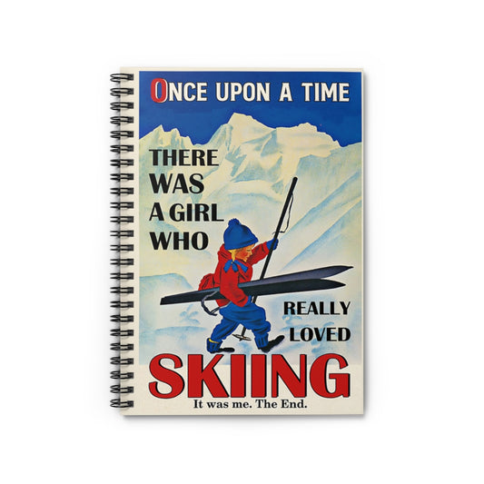 Spiral Notebook Once Upon A Time Skiing Gift Ideas  Home School Supplies for College Students Subject Notebooks