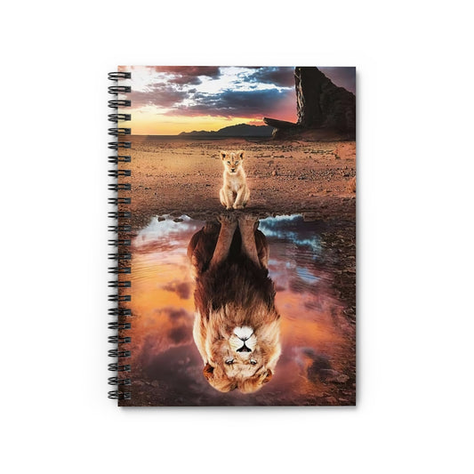 Spiral Notebook SIMBA MUFASA REFLECTION - PRINT POSTER WALL ART HOME DECOR-gigapixel
