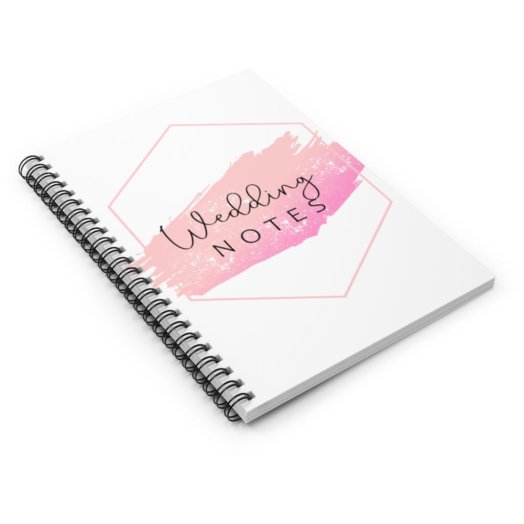 Vigifsana Inspirational Pink Geometric Wedding Notebook to Stay Organized and Plan for The Bride to Be 118 Pages Lined Notebook