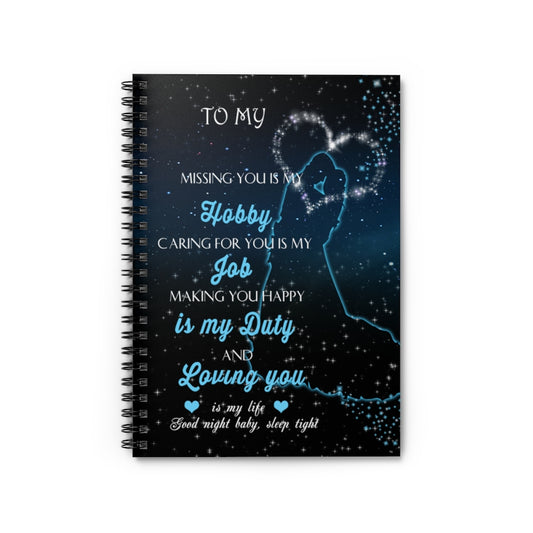 Spiral Notebook - Ruled Line To My Gorgeous Wife - Missing You Gift for Birthday Sick Friend Compassion Sympathy Anniversary Personalized Gift Stationery Gift