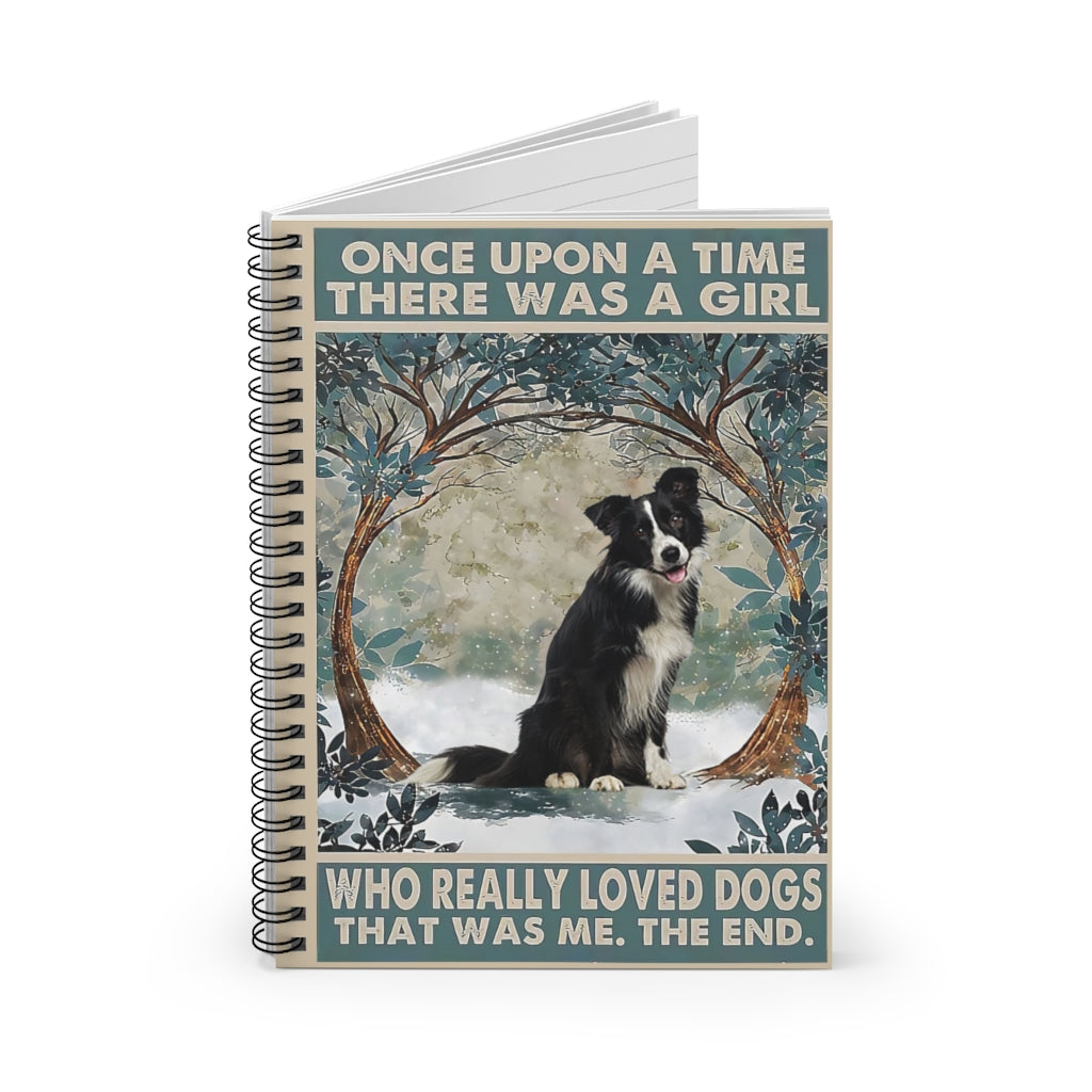 Vigifsana Notebook Journals There was A Girl Who Really Loves Border Collies Spiral Notebook Subject Notebooks, Friendly Notebook Office - Party - School Supplies Job Journal