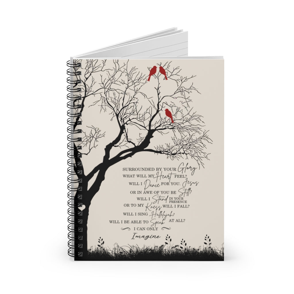 Spiral Notebook - Ruled Line Surrounded by Your Glory What Will My Heart Feel Gallery Wrapped Framed Poster Prints Baby Journal  Keepsake Spiral Notebook Gift On Birthday