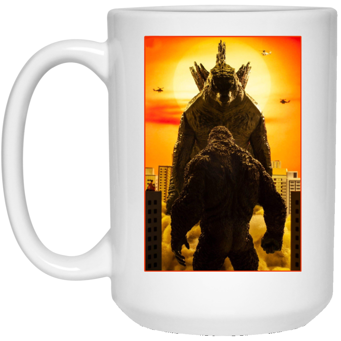 Godzilla vs Kong Behold, Your God Monsters Movies 2021 21504 15 oz. White Mug
