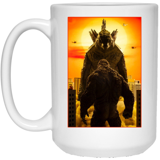 Godzilla vs Kong Behold, Your God Monsters Movies 2021 21504 15 oz. White Mug