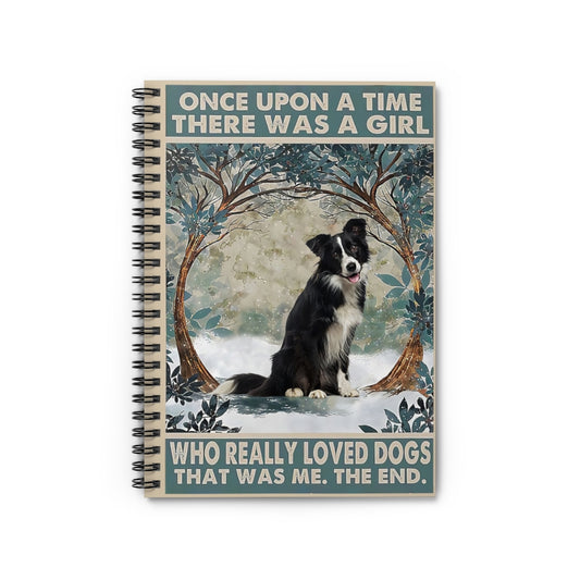 Vigifsana Notebook Journals There was A Girl Who Really Loves Border Collies Spiral Notebook Subject Notebooks, Friendly Notebook Office - Party - School Supplies Job Journal