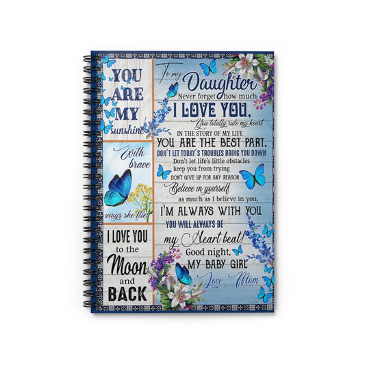 Spiral Notebook BLANKET TO MY DAUGHTER YOU ARE MY SUNSHINE-gigapixel