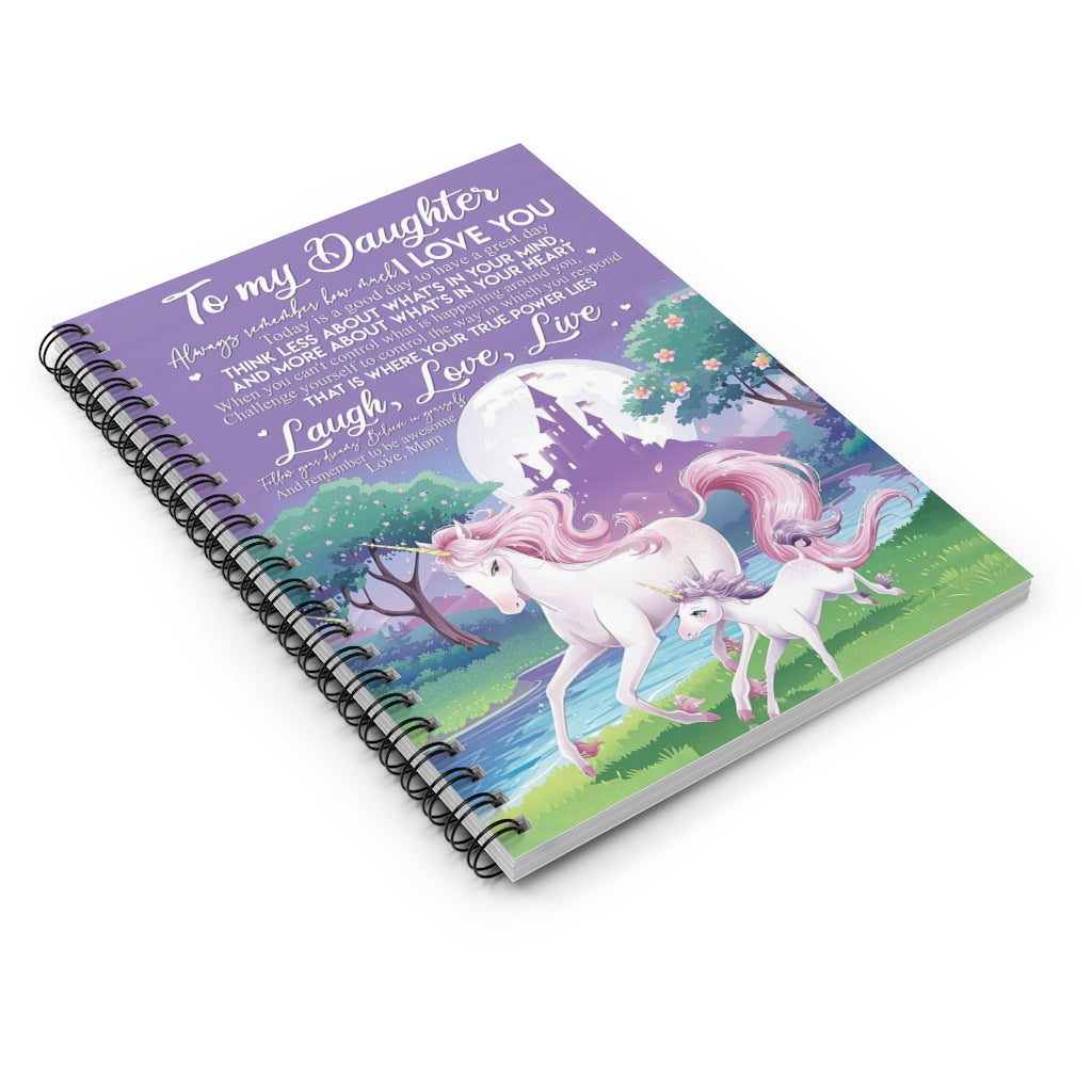 Spiral Notebook To My Daughter Always Remember How Much I love You Love Mom Meaningful Quote Inspirational Ideas Motivational gift Family