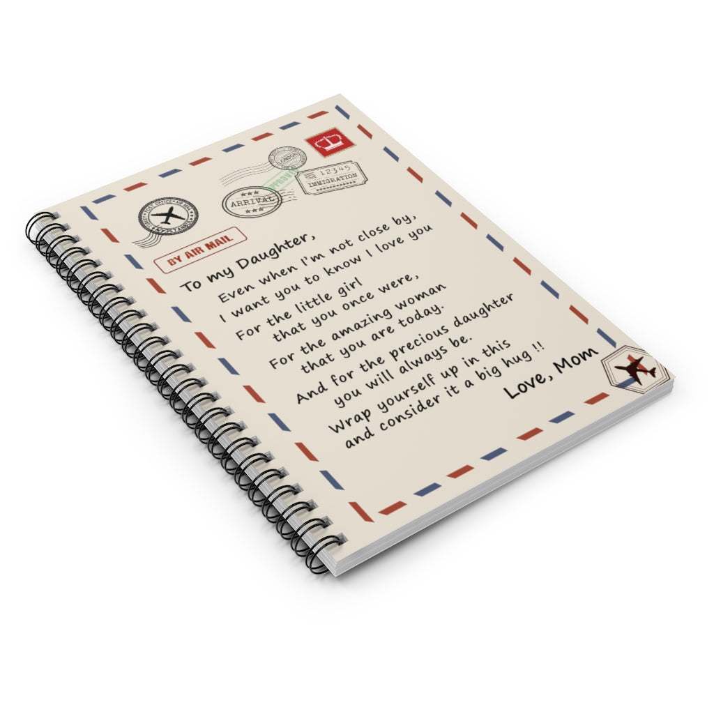 Spiral Notebook - Ruled Line Customized Letter To amazing Daughter- Gifts With Gift Funny For My Family
