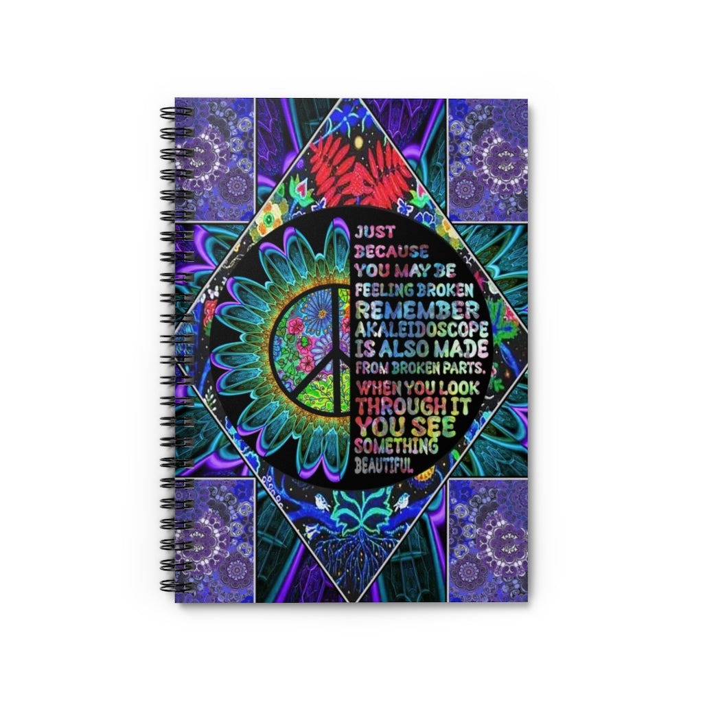 Vigifsana Wide Ruled Paper Fix Just Because You May Be Feeling Broken Remember Spiral Notebook Cover Spiral Organization Book Personalized Journal for Man - Woman