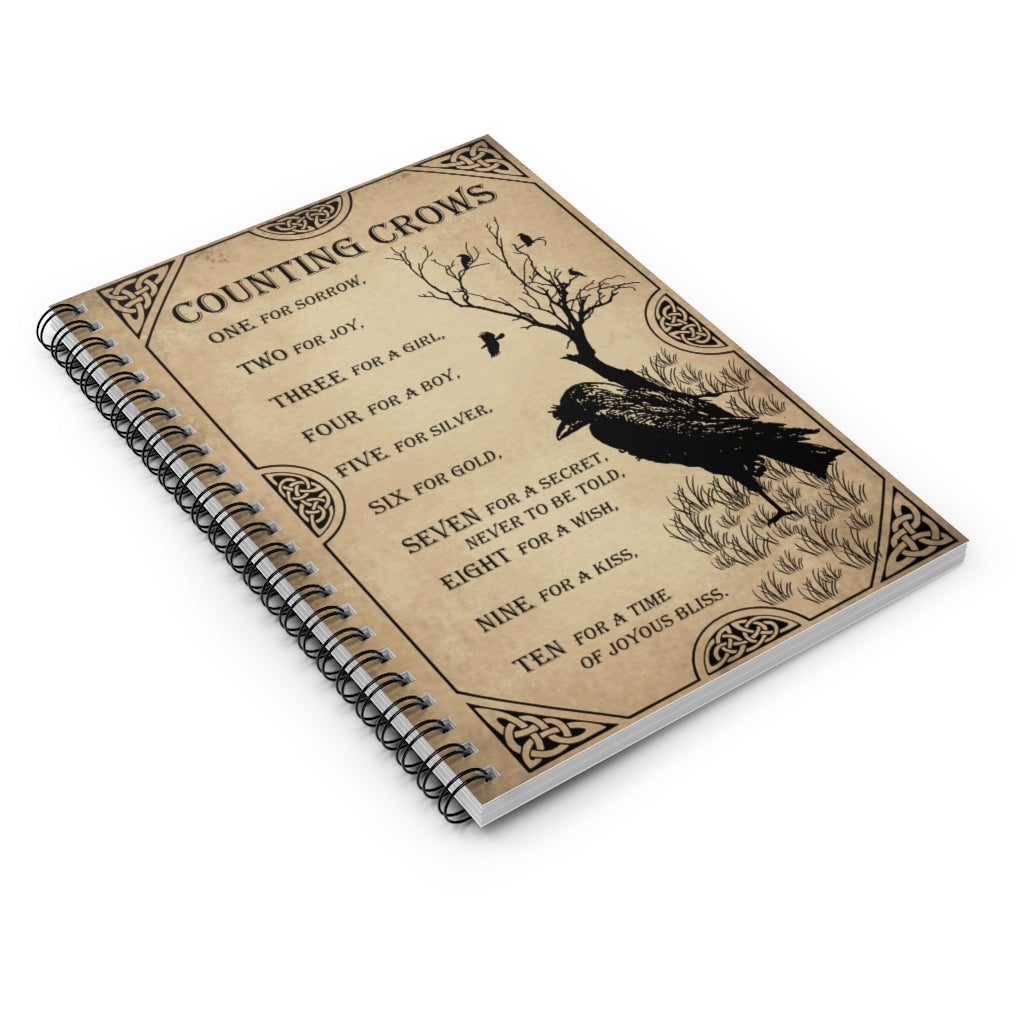 Customized notebook Counting Crows Family Friend Gift Unisex Home On Birthday, Christmas Spiral Notebook - Ruled Line