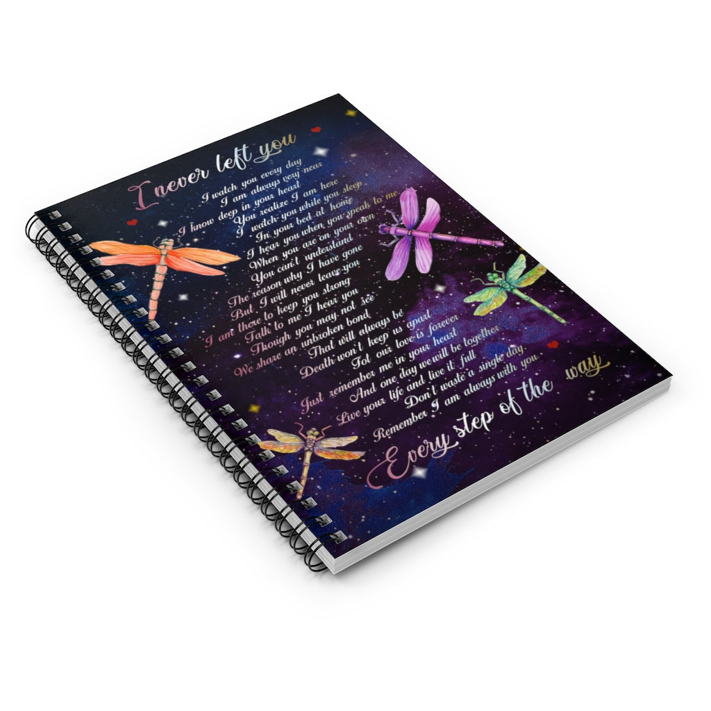 Spiral Notebook - Ruled Line Blanket - Dragonfly - I Never Left You Blanket Gifts Gift On Birthday Meaningful Quote  Inspirational Ideas