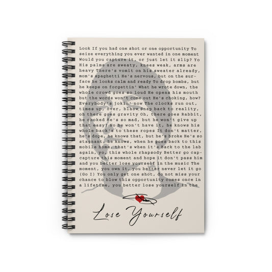 Spiral Notebook To My Mom Mini Eminem Lose Yourself Framed Man's Bedroom, Kitchen and Dining Room, Living Room Decor, Gift for Woman Ruled Line