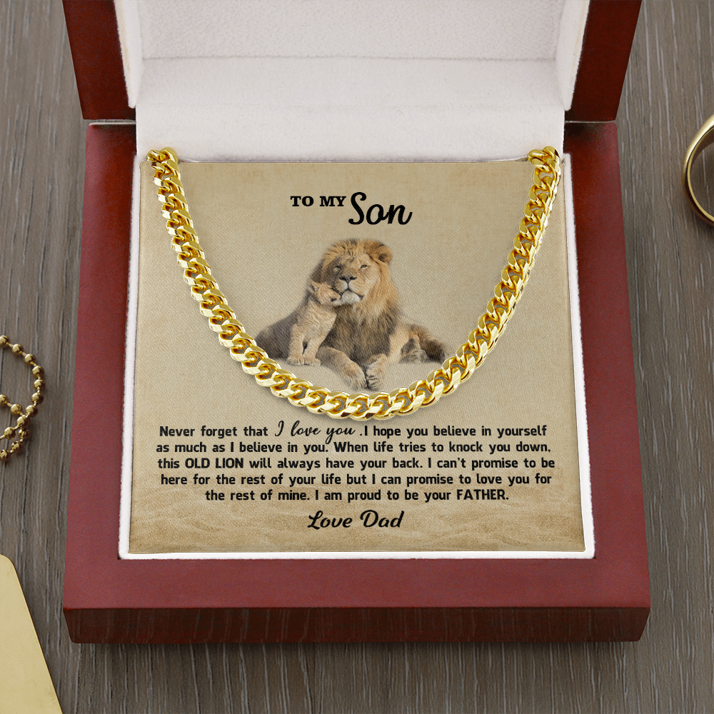 thanhsonlion-01 Personalized To My Son Gifts From Dad, To My Son, Lion Necklace for Son,  Jewelry Son, Customized Father Son Gifts Love On Birthday Christmas, Anniversary Congratulations Grad, Senior Gift