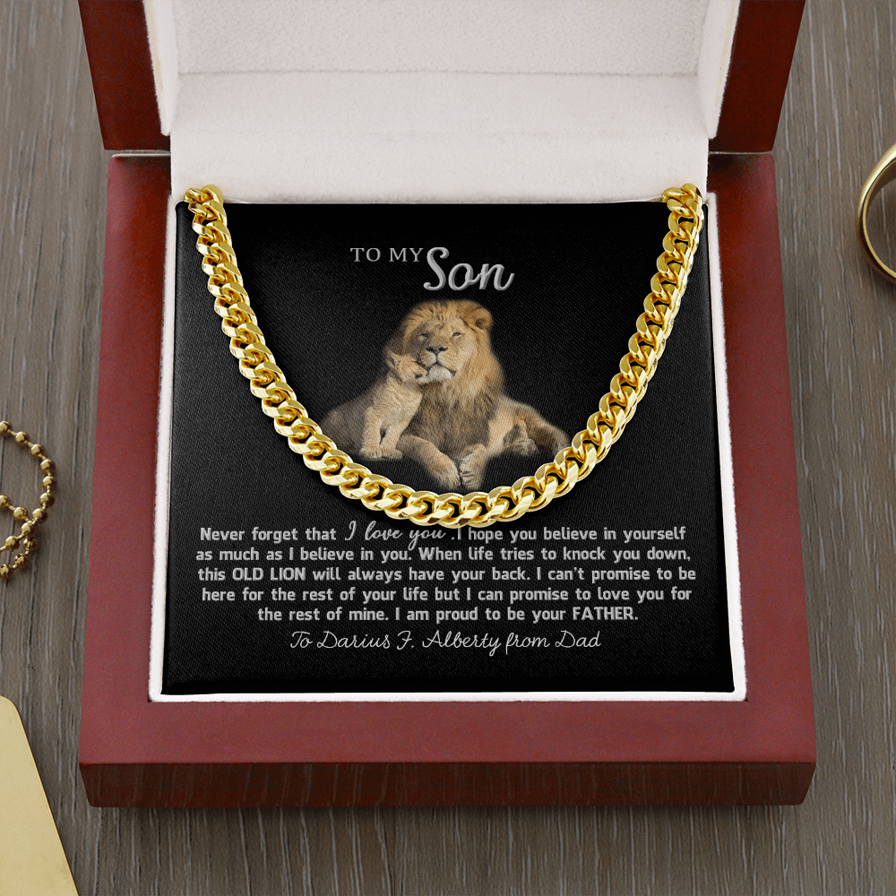 Tarvis El Alberty To Darius J. Alberty from Dad Son Custom Chain