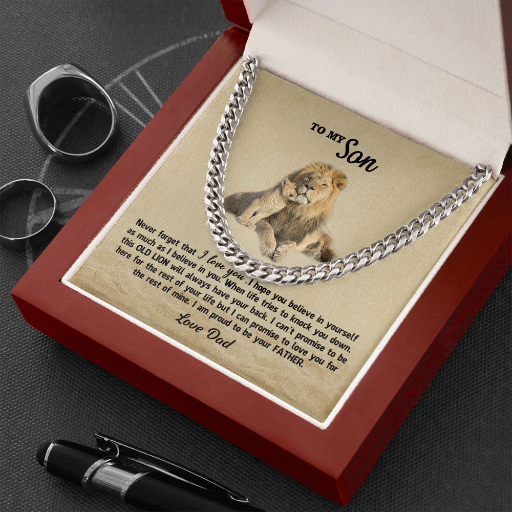 thanhsonlion-01 Personalized To My Son Gifts From Dad, To My Son, Lion Necklace for Son,  Jewelry Son, Customized Father Son Gifts Love On Birthday Christmas, Anniversary Congratulations Grad, Senior Gift
