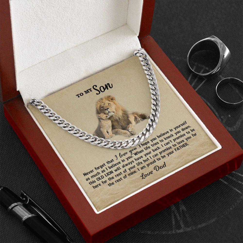 thanhsonlion-01 Personalized To My Son Gifts From Dad, To My Son, Lion Necklace for Son,  Jewelry Son, Customized Father Son Gifts Love On Birthday Christmas, Anniversary Congratulations Grad, Senior Gift