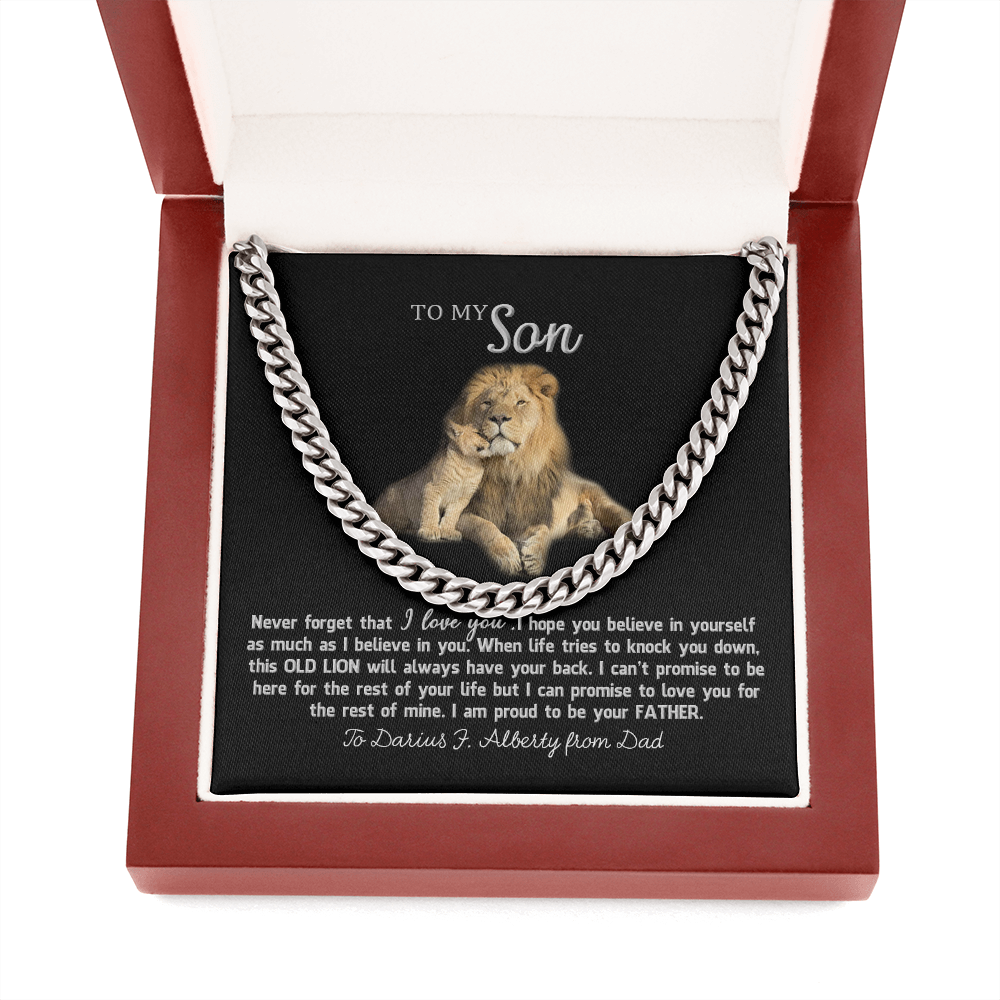 Tarvis El Alberty To Darius J. Alberty from Dad Son Custom Chain