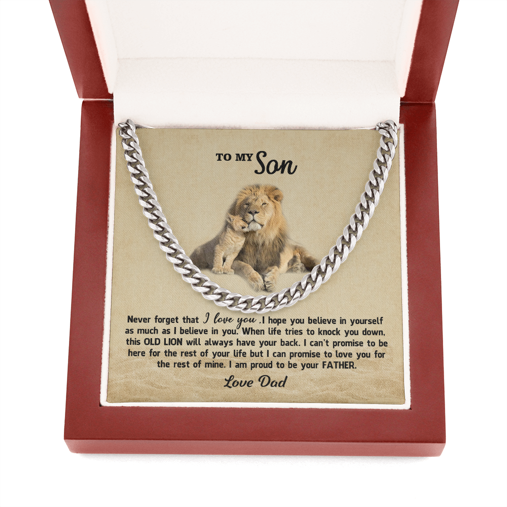 thanhsonlion-01 Personalized To My Son Gifts From Dad, To My Son, Lion Necklace for Son,  Jewelry Son, Customized Father Son Gifts Love On Birthday Christmas, Anniversary Congratulations Grad, Senior Gift