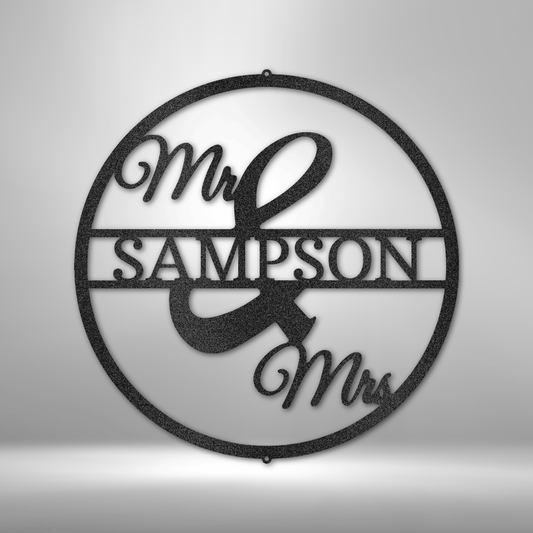 Mr and Mrs Circle Monogram