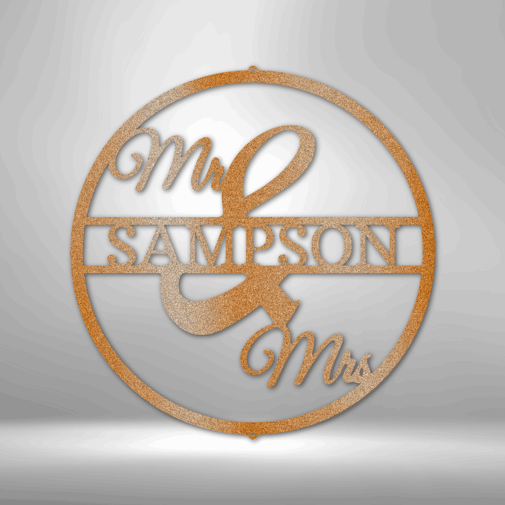 Mr and Mrs Circle Monogram