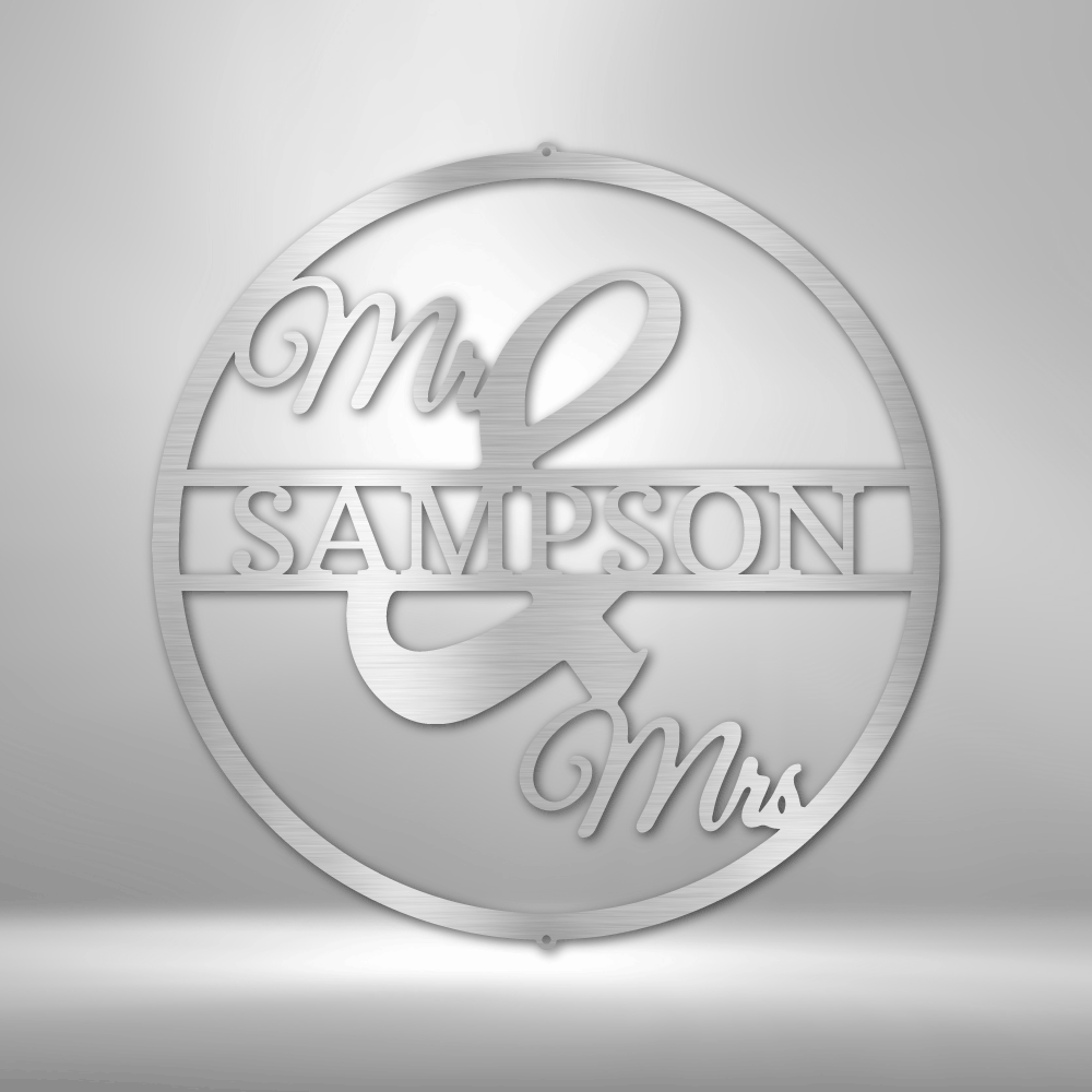 Mr and Mrs Circle Monogram