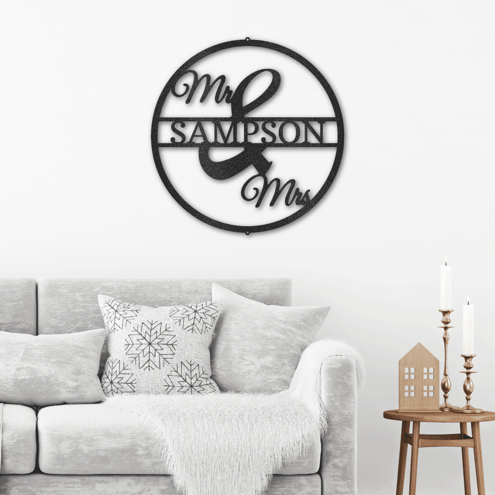 Mr and Mrs Circle Monogram