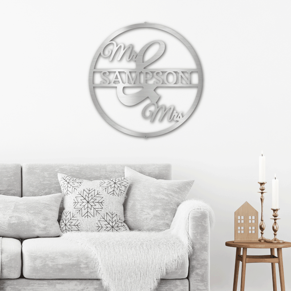 Mr and Mrs Circle Monogram