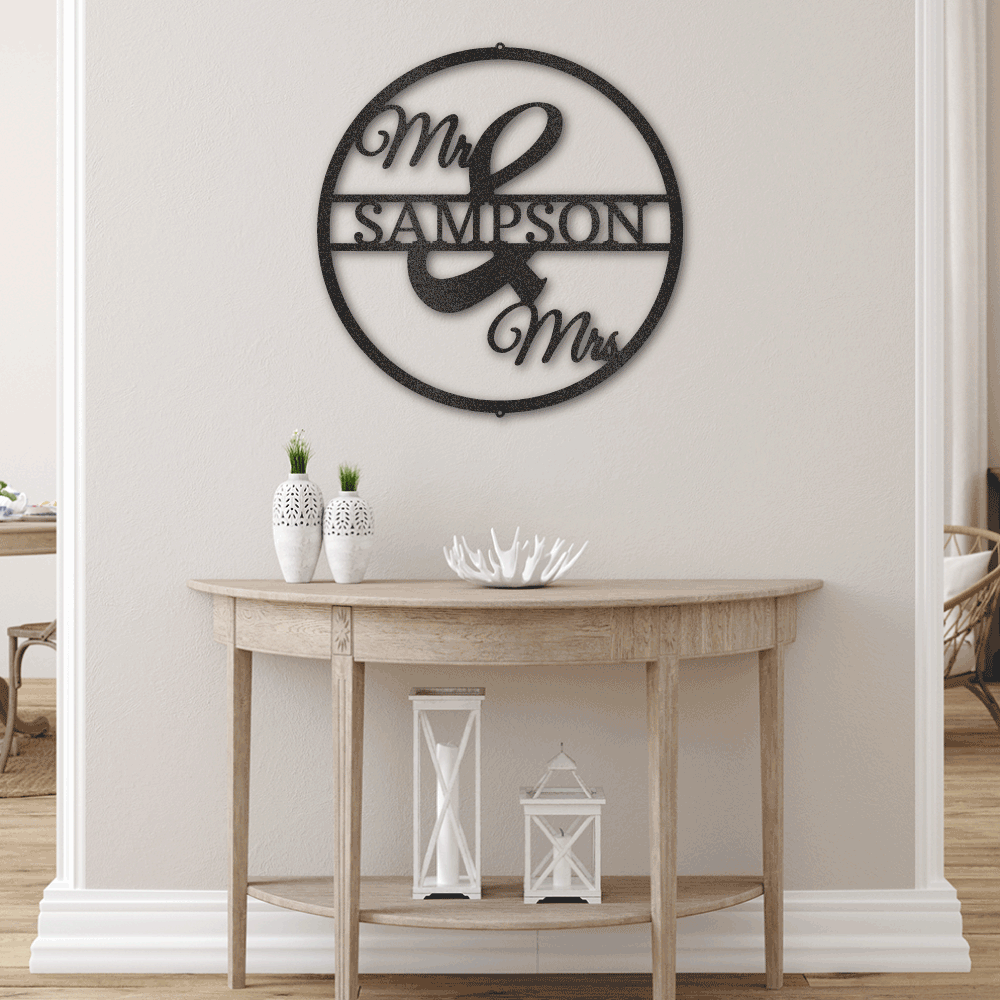 Mr and Mrs Circle Monogram