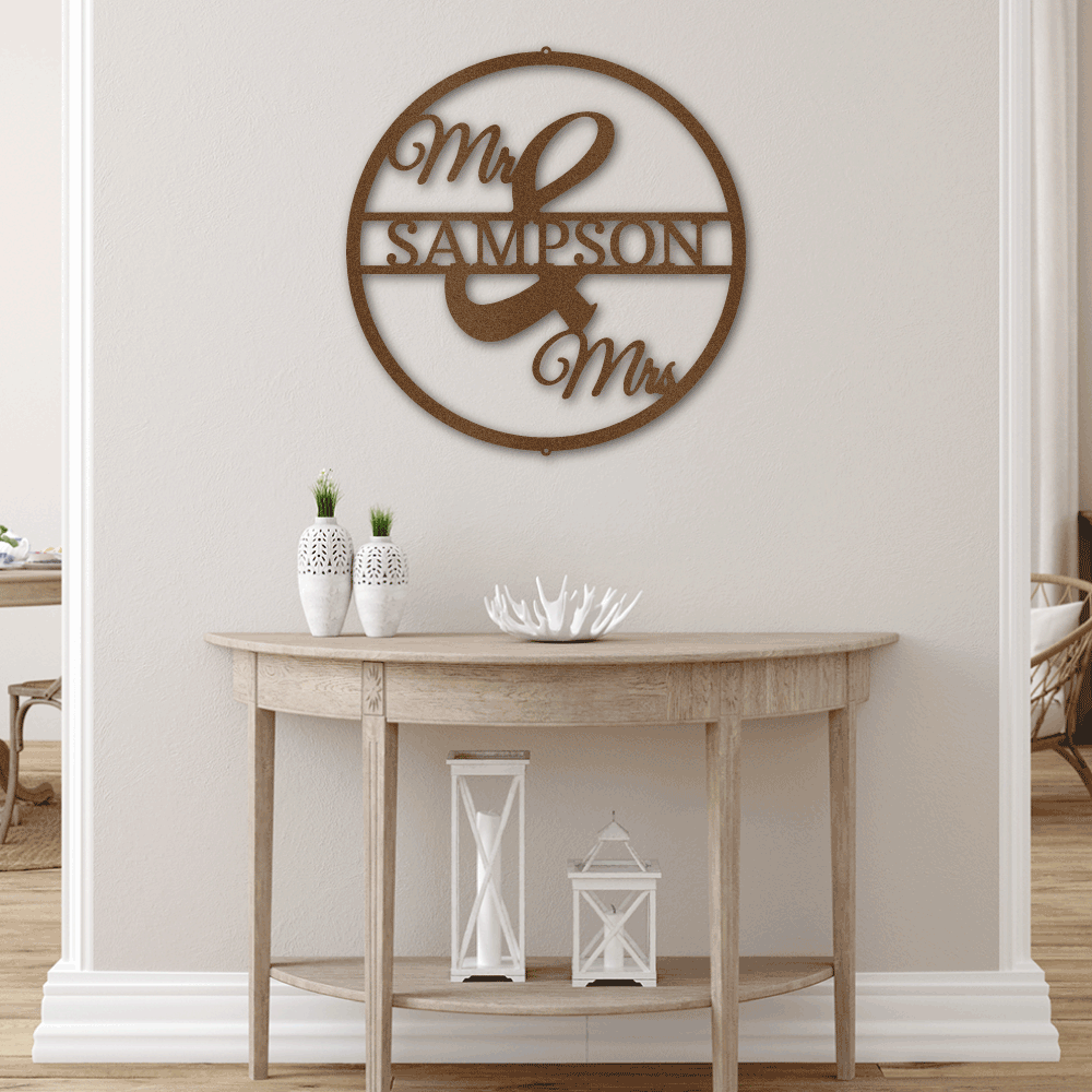 Mr and Mrs Circle Monogram