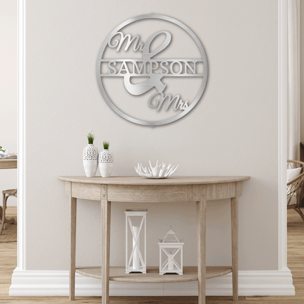 Mr and Mrs Circle Monogram