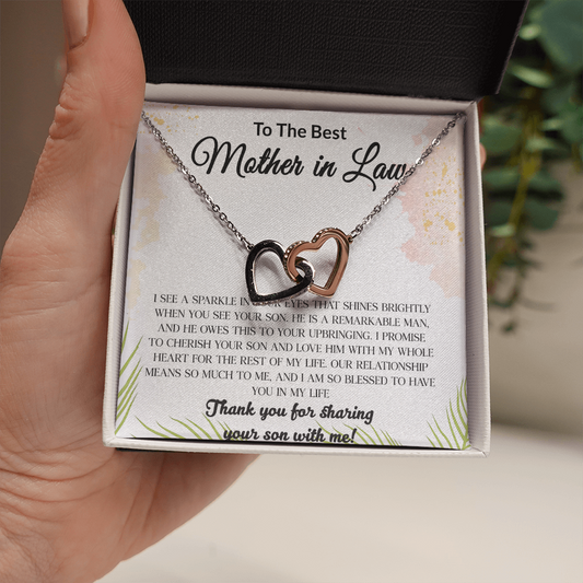 14 Mom daughter 2 trai tim necklace