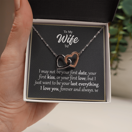 To My wife 3 Mom daughter 2 trai tim necklace