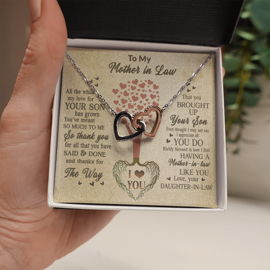 15 Mom daughter 2 trai tim necklace