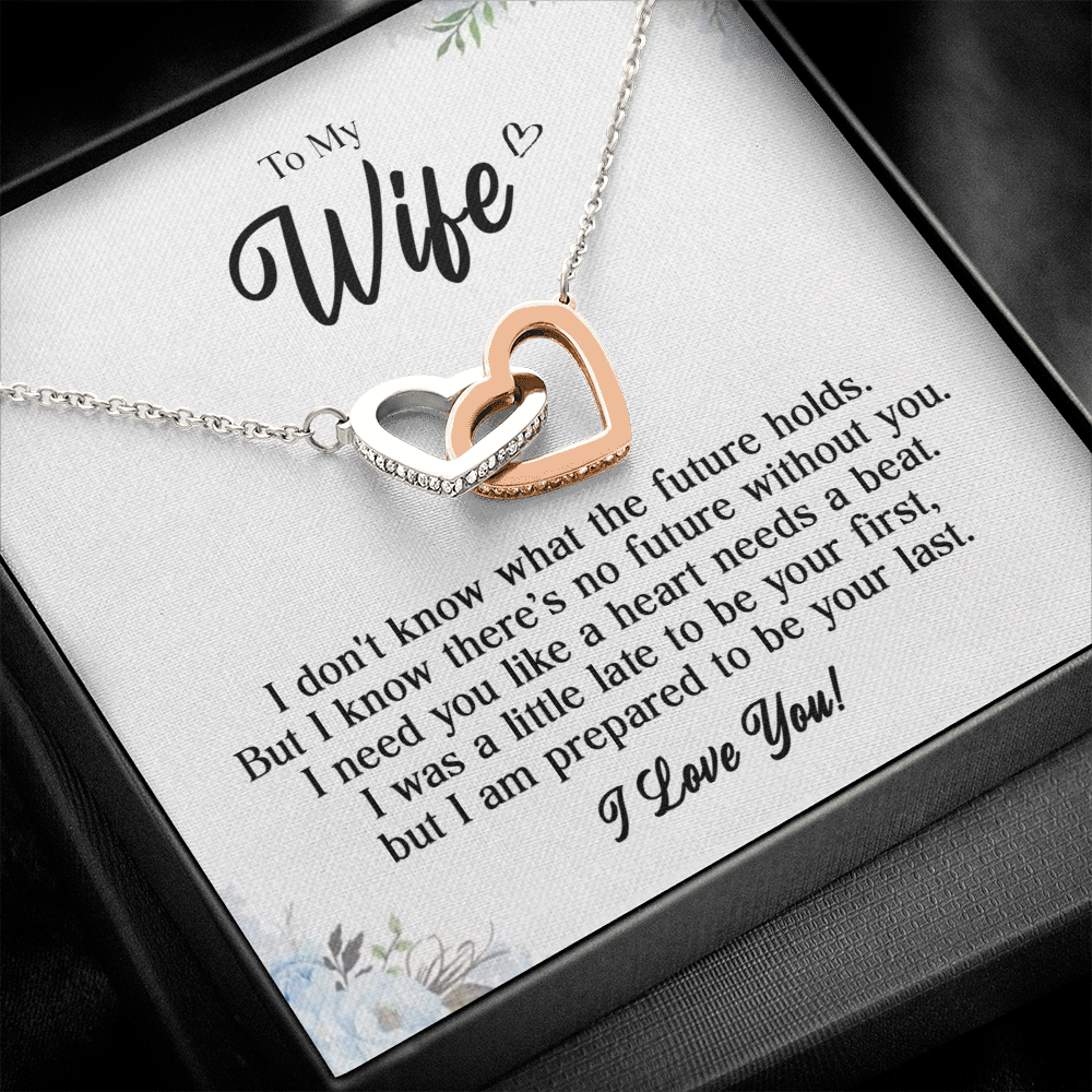 To My Wife 4 Mom daughter 2 trai tim necklace