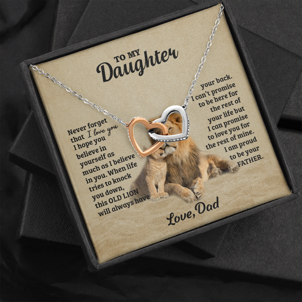 LIONNECKLACE Interlocking Hearts