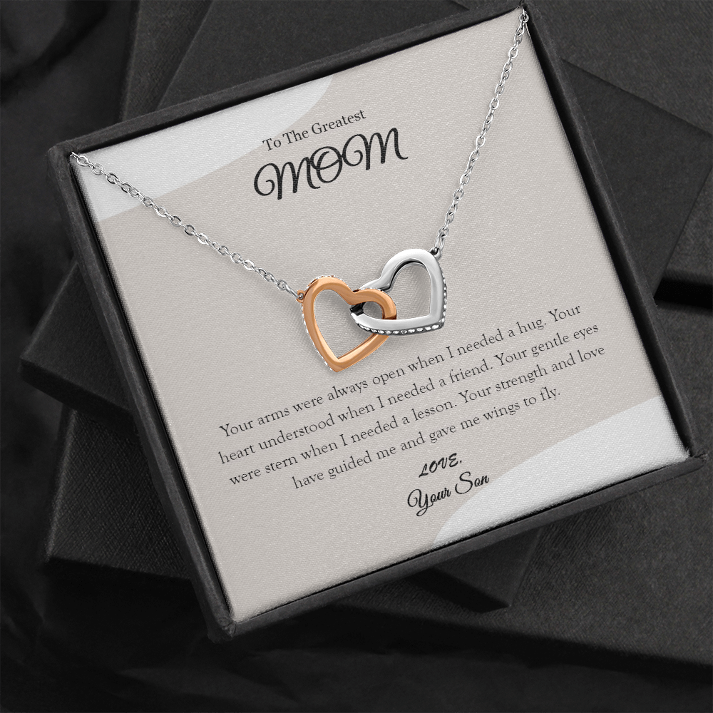 9 Mom daughter 2 trai tim necklace