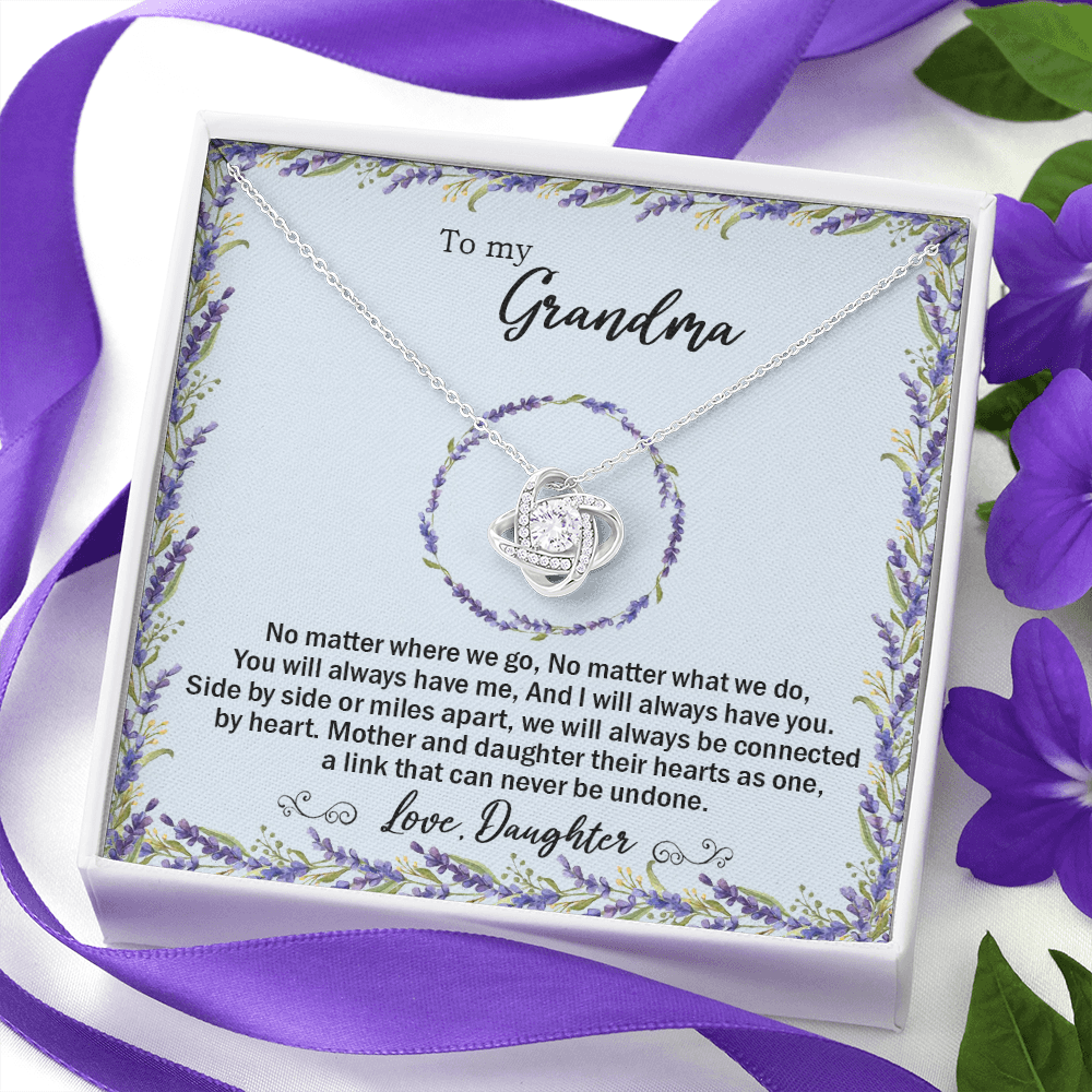 grandma-01 Love Knot Necklaces With Box Card 001